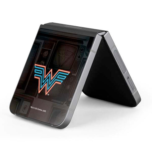 Wonder Woman 1984 (2020) Neon Logo Galaxy Z Flip6 Skin